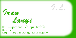 iren lanyi business card